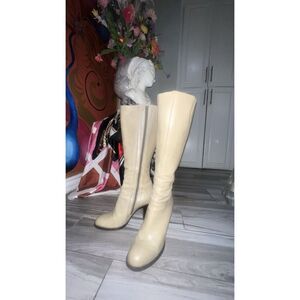 Luxurious L'Autre Chose Italian Tall Tan Leather Boots - Size 37.5